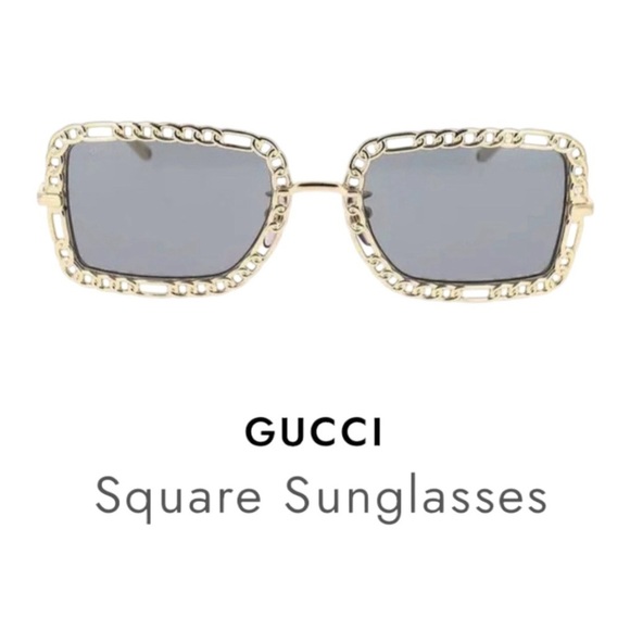 Gucci Accessories - NEW! Gucci Gold Square Sunglasses